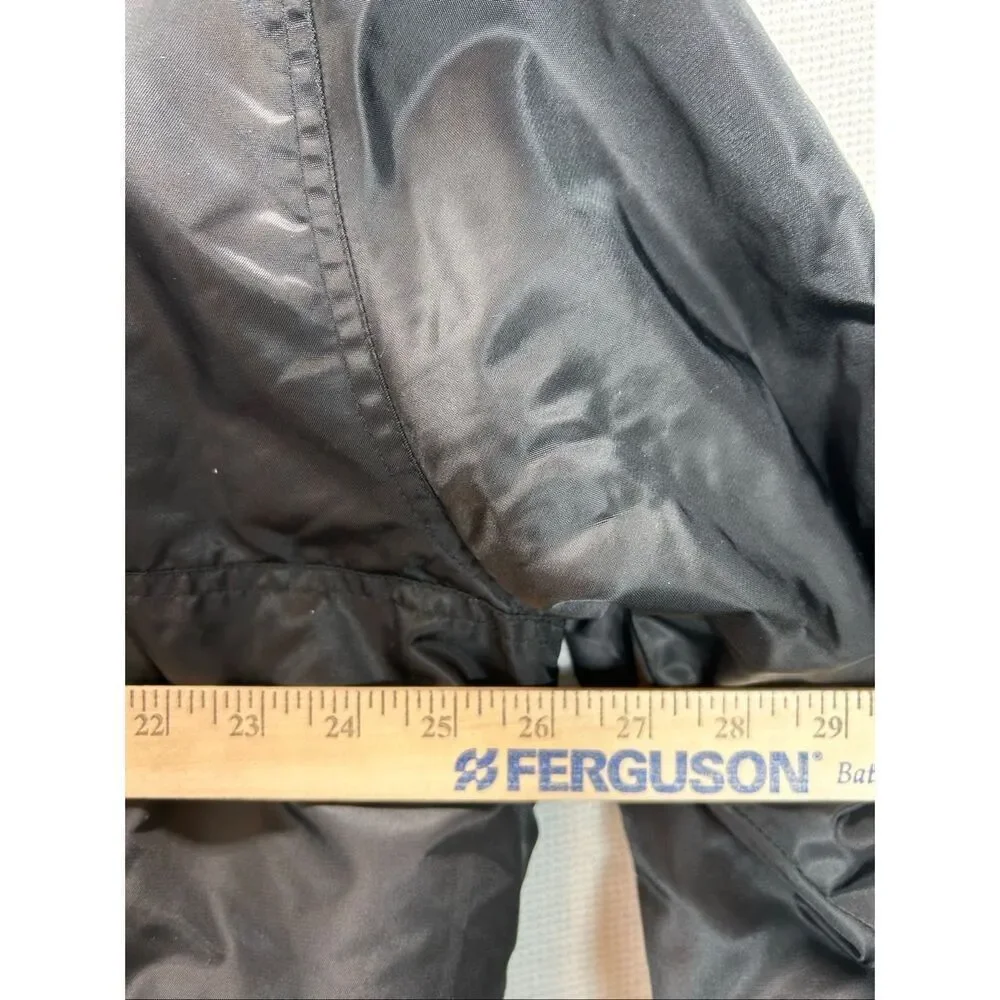 VINTAGE Harley Davidson Windbreaker XL Black Moto Biker Gorpcore